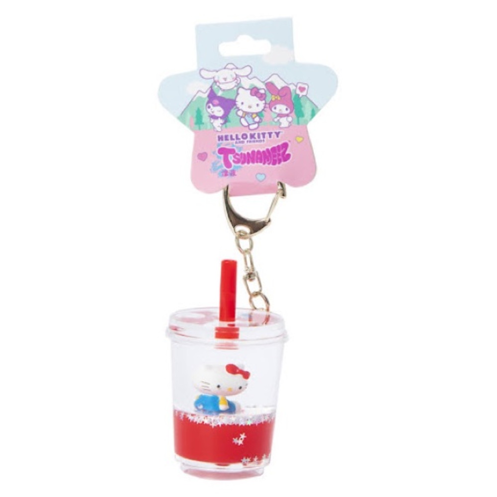 Hello Kitty Tsunameez Acrylic Keychain Boba Tea